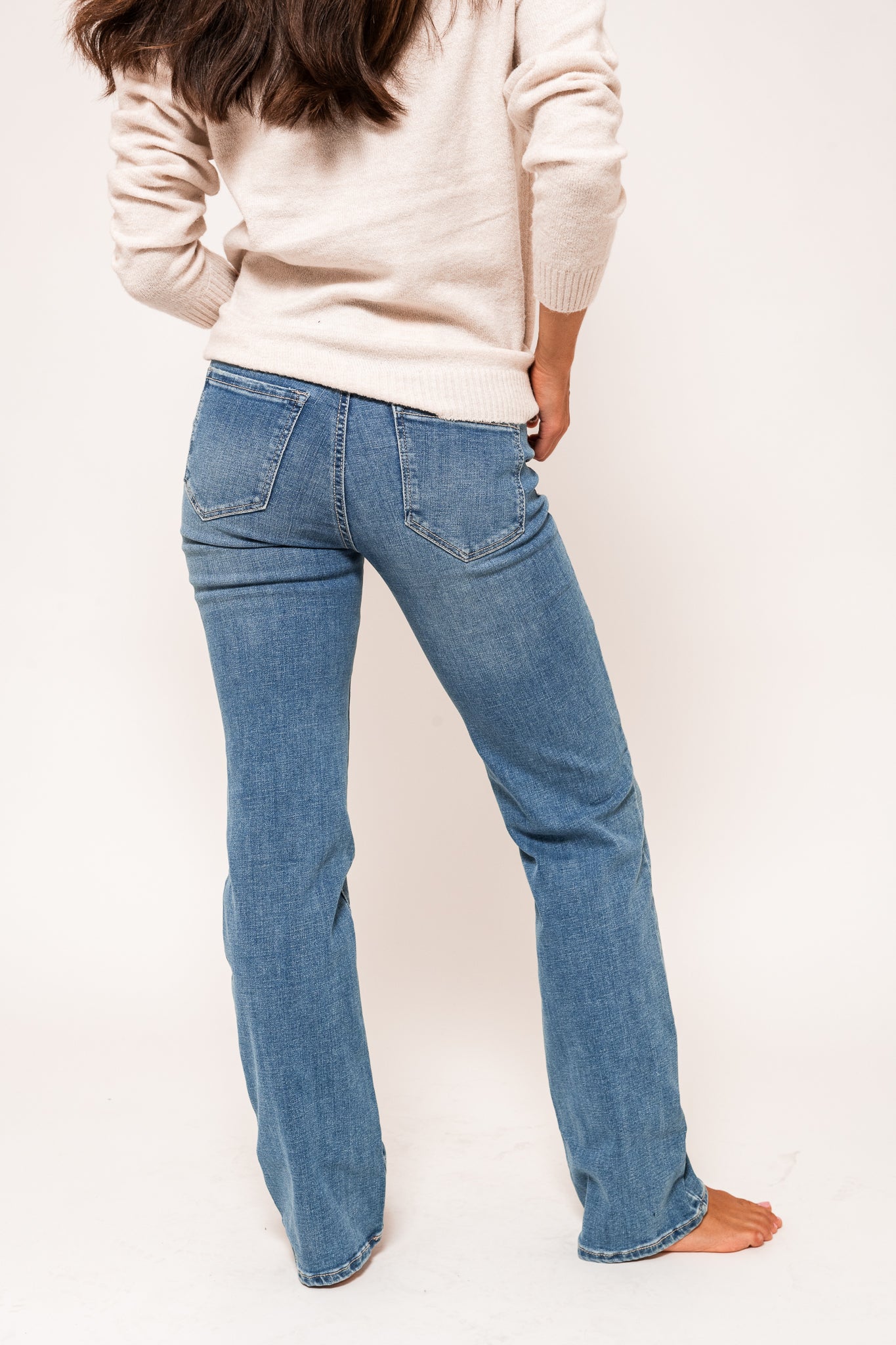 VMFLASH Straight Jeans - Medium Blue Denim
